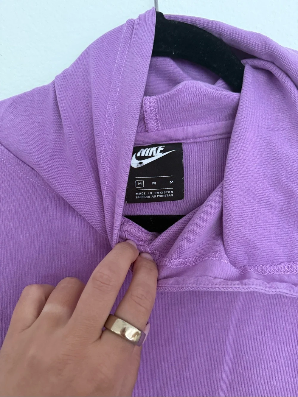 Nike Lavender Cropped Hoodie Sweatshirt